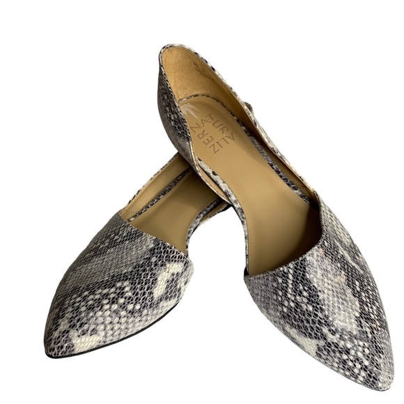 Naturalizer Shoes - Naturalizer Tennessee Point Toe Flats Slip On Snake Animal Print Shoe Size 8